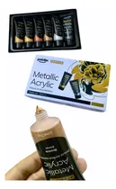 Comprar Set De Pinturas Acrílicas Metálicas Pointer (6 Colores) 