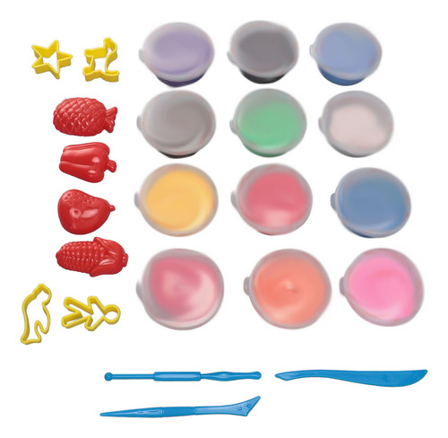 Set De Plastilina Para Niños, 12 Colores, Soft Stimulate