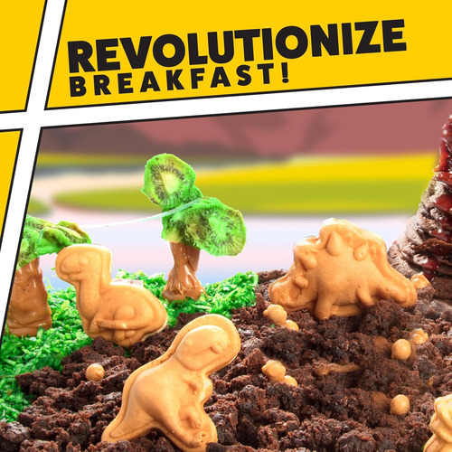 Waffle Wow ® Máquina Wafflera Waffles Dinosaurios Antiadhere