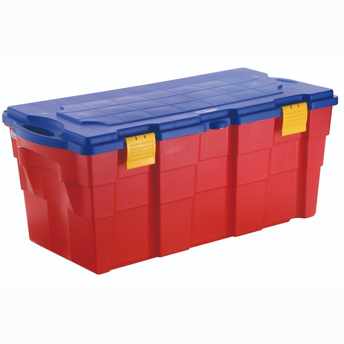 Baul Caja Organizadora Plastico  Rojo 100 Lts - Garageimpo
