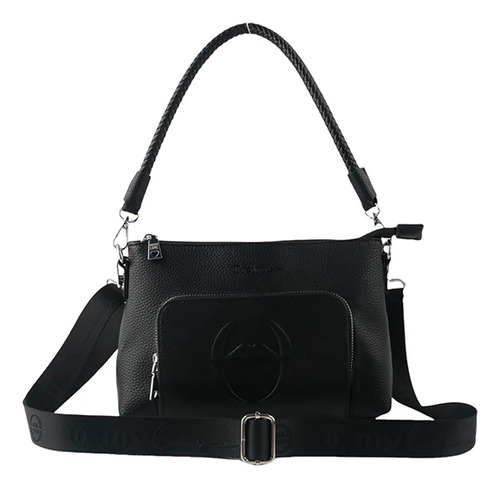 Cartera Bandolera Las Oreiro 28207 Color Negro