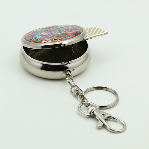 Cenicero Portátil De Bolsillo Tipo Reloj Llavero Inoxidable