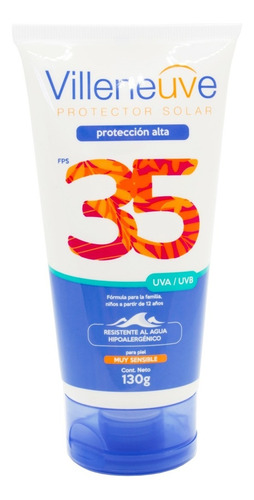 Villeneuve Protector Solar Rayos Uva Uvb Fps 35 X 130gr 