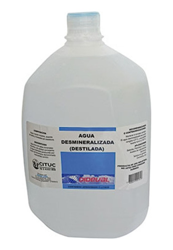 Agua Desmineralizada Destilada 5 Lts Dideval