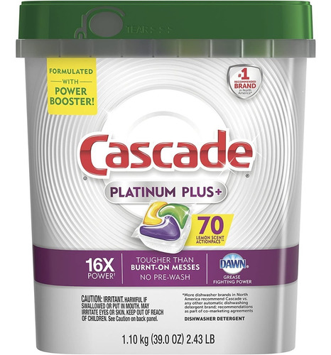 Cascade Platinum X70 Lavaplatos - Unidad a $3428
