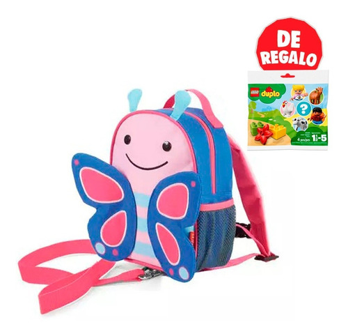 Mochila  Con Árnes Mariposa Para Niños Zoo Skip Hop + Regalo