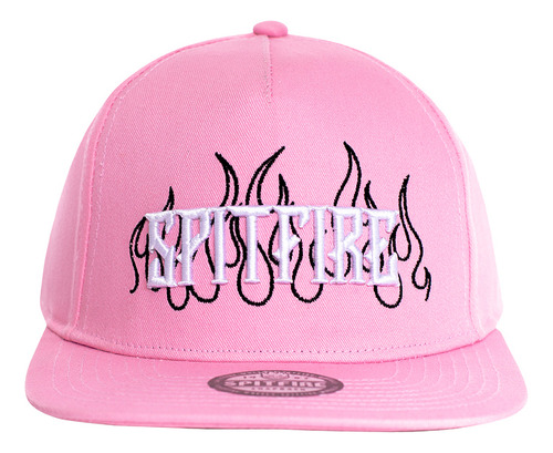 Gorro Snapback Spitfire Black Fire Rosa