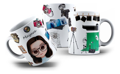 Caneca De Porcelana Personalizada Profissão Fotógrafo Foto