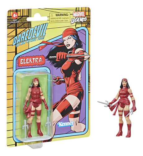 Juguete Hasbro Marvel Legends Elektra Colección Retro 375