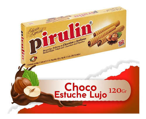 Pirulin Chocolate Lujo Estuche 120g