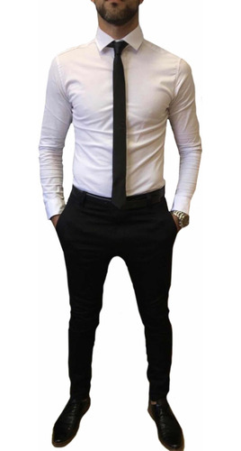 Imagen 1 de 8 de Pantalón Chupin + Camisa + Cinto Vestir