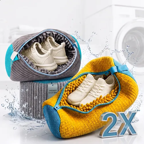 Kit 2x Sacos De Lavagem Tenis Sapatos Para Máquina De Lavar Sortido