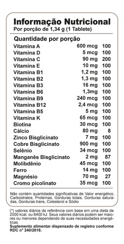 Abc Complet Plus - Multivitamínico - 60 comprimidos