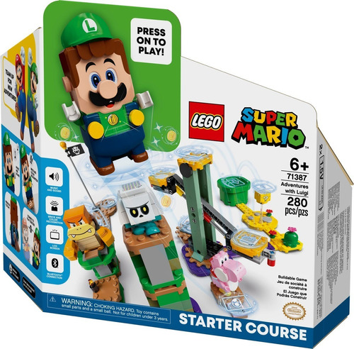 Kit Lego Super Mario Pack Inicial Aventuras Con Luigi 71387 Cantidad de piezas 280