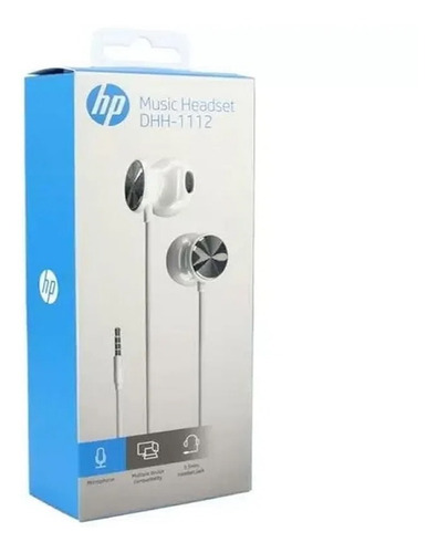 Imagen 4 de 5 de Auriculares Hp Dhh-1112 In Ear Con Microfono Blancos