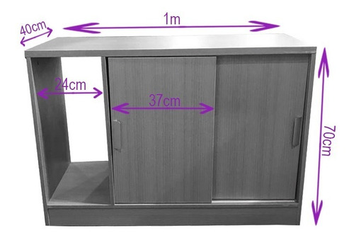 Mueble Auxiliar Oficina Con Repisa Armado Gratis