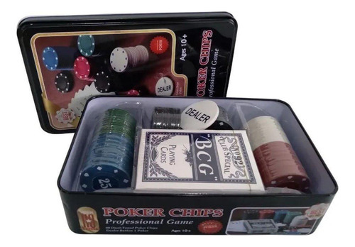 Kit De Poker Profissional 80 Fichas E 52 Cartas
