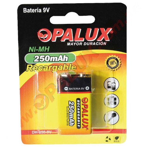 Bateria 9v Recargable De 250mah, Para Micros Vhf, Tens,nuevo