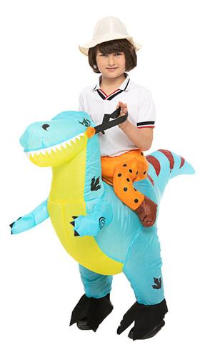 Ropa Inflable Para Niños Que Montan Dinosaurios En Halloween