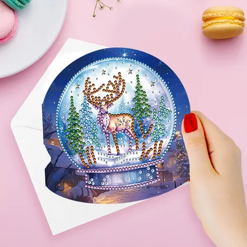 Tarjetas De Navidad Con Arte De Diamantes De Imitación 5d Ta