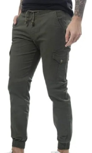 Pantalon Jogger Jeans De Hombre Con Puño