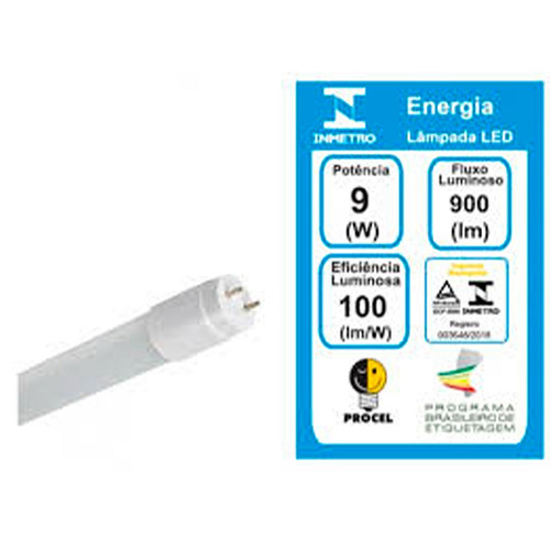 Imagem 7 de 7 de Kit 10 Lâmpadas Led Tubular 600mm 9w T8 Branco Frio 6500k