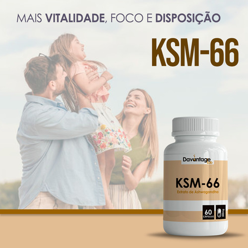 1 Pote De Ksm-66 Com 60 Cápsulas 300mg - A Verdadeira