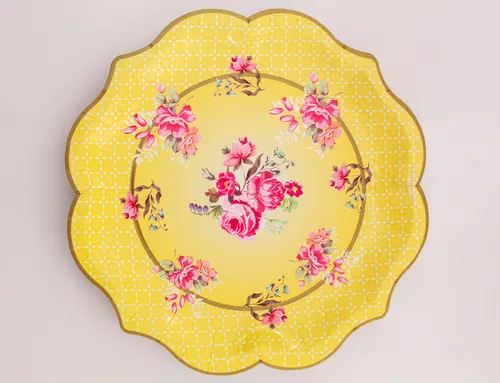 Platos Desechables Florales