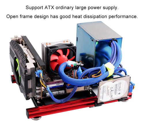 Placa Base Itx Case Diy Mini Con Marco Abierto De Aleación D