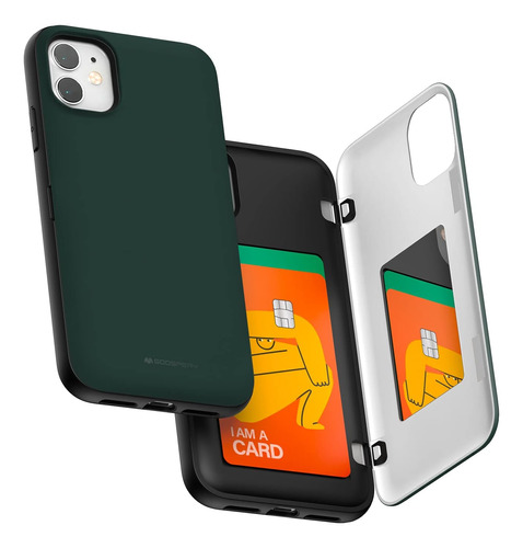 Goospery Funda Tipo Cartera Para iPhone 11 Con Tarjetero, De