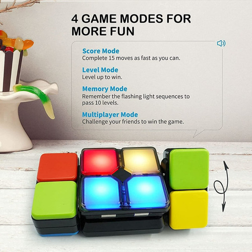 Changeable Colors Cube Juego Electrónico De Memoria Y Cerebr