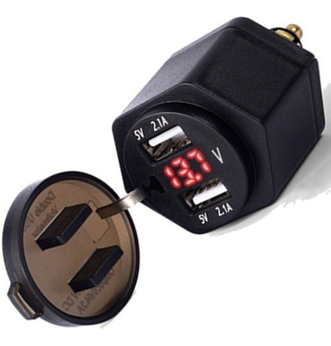 Imagen 1 de 8 de Adaptador Para Toma Europea Bmw Hella Doble Usb + Voltimetr