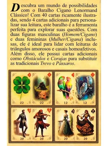 Baralho Cigano Lenormand Clássico – Nova Edição