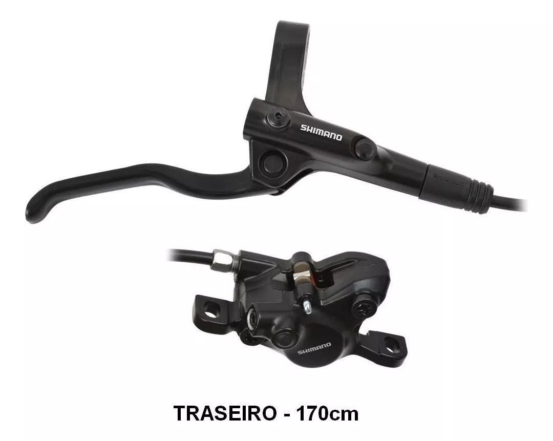 Segunda imagem para pesquisa de freio hidraulico shimano traseiro mt 200