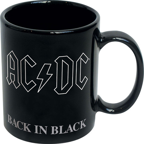 Taza De Cerámica Negra Icup Back In Black De 18 Oz