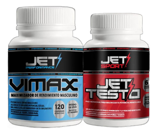 Pack 1 Vimax + 1 Jet Testo (maxima Potencia Masculina)