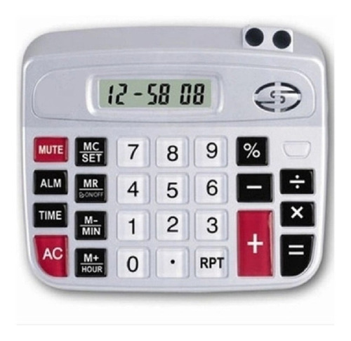 Calculadora Eletronica 8 Digitos Max-9838a - Maxmidia Cor Prateado
