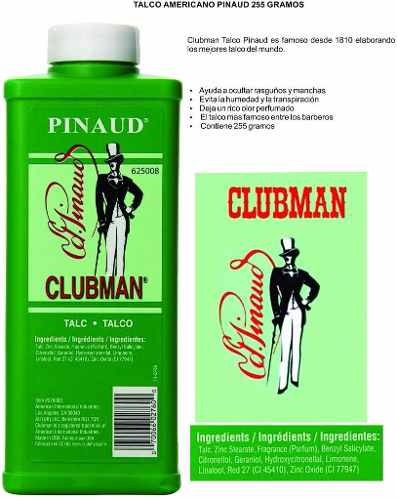 Talco Clubman Pinaud 255ml 9oz Ultra Fino Para Barbero