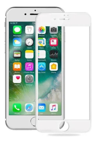 Vidrio Templado 5d 6d Full Para iPhone XS Max Borde Blanco