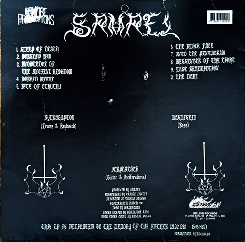 Samael - Worship Him (vinil, Hellion Records, 1993) Estandar (Usado)