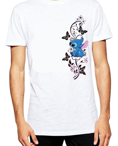 Remera Stitch Mariposas / Cute / Unica / Increible