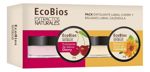 Set Ecobios Bálm Labial Caléndula + Exfoliante Labios Cherry