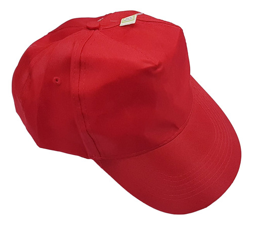 Gorra Lisa De Gabardina 5 Gajos Calidad Premium Regulable Rojo Unico Lisa