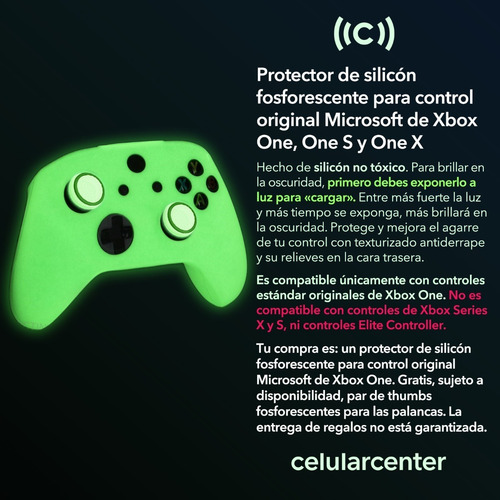 Funda Control Silicón Fosforescente Para Xbox One X Y S