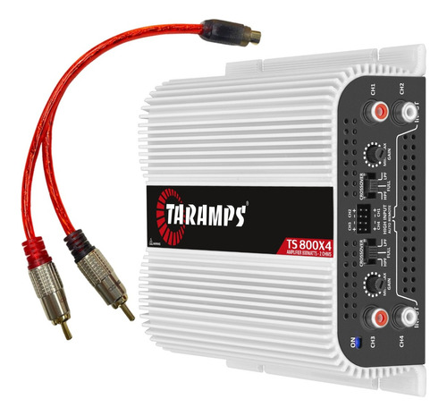 Modulo Amplificador Taramps Ts800x4 Cabo Y Kx3 Vermelho Cor Branco