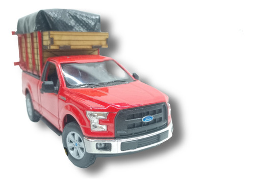 Camioneta Roja Media Redila Ford F-150 2015 Escala 1:24 Arte