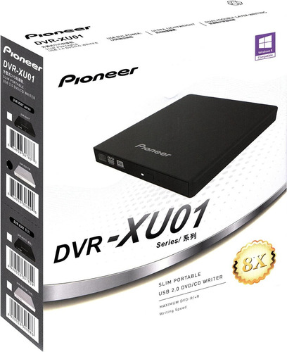 Quemador De Dvd Pioneer Dvr-xu01 Slim Externo Usb 2.0 Cn