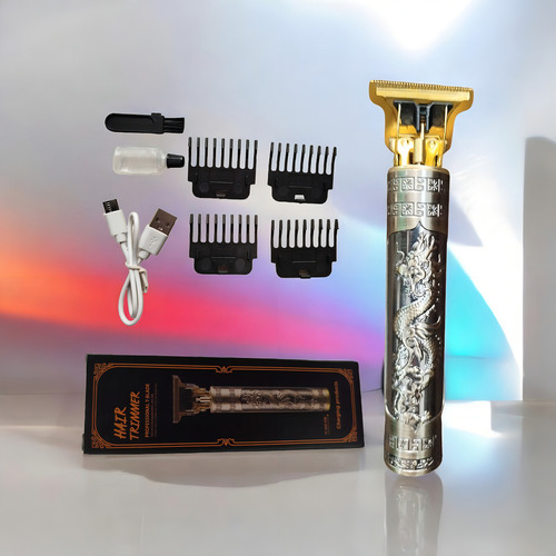 2 Máquina Fazer Pe E Cortar Cabelo Professional Trimmer Cor Dourado-escuro 110v/220v