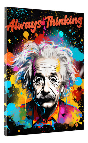 Cuadro Moderno En Tela Canvas Albert Einstein 50x70 Cms