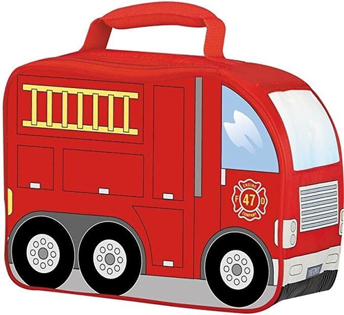 Thermos Novelty Soft Almuerzo Kit, Firetruck, 4 X 10 X 7 Pul